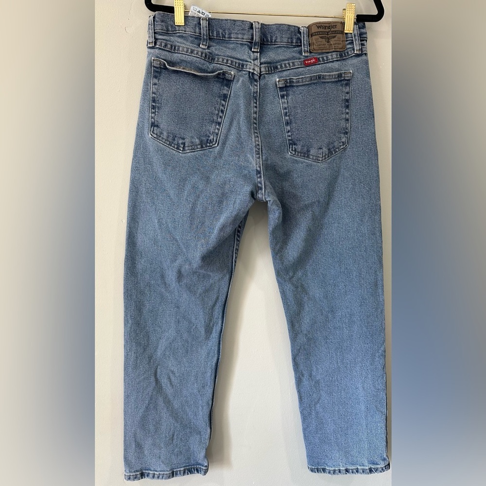 Wrangler Men's Light Blue Straight Jeans 34/29 99% cotton 1%elastane - Picture 2 of 9